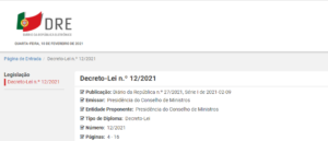 094.001.DL n.º 12-2021, de 9 de fevereiro 094.001.DL n.º 12-2021, de 9 de fevereiro